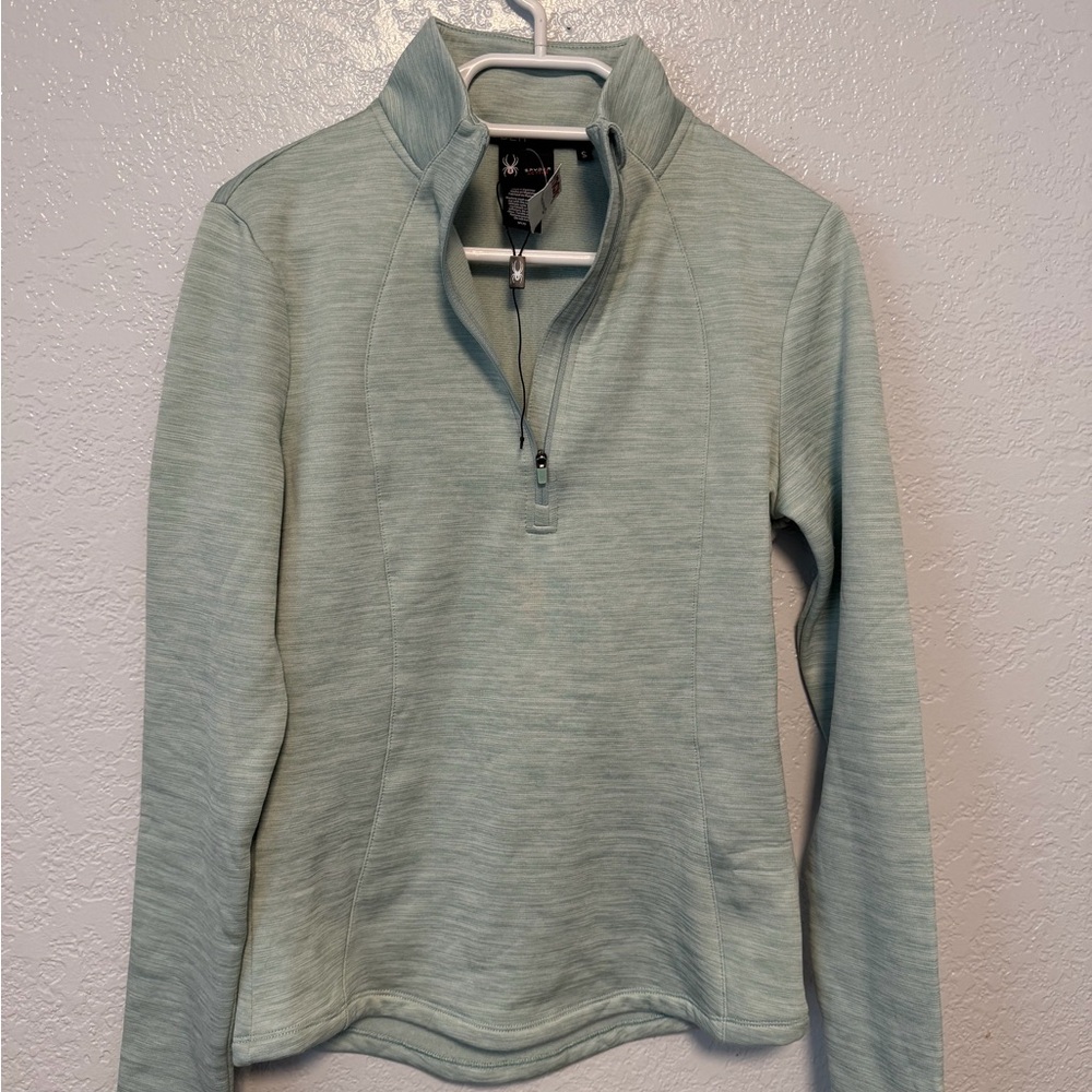 Spyder Women's Light Green Half-Zip Pullover